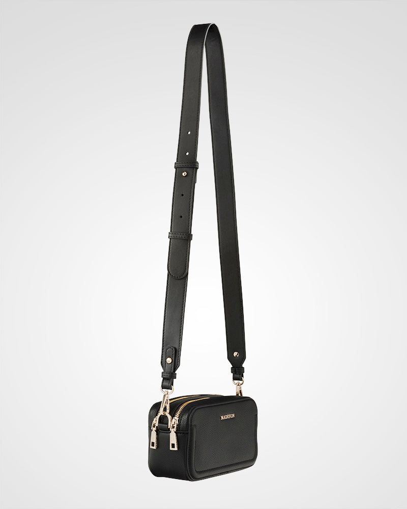 Maddie Double Zip Camera Crossbody Bag + Leopard Bag Strap-PEROZ Accessories