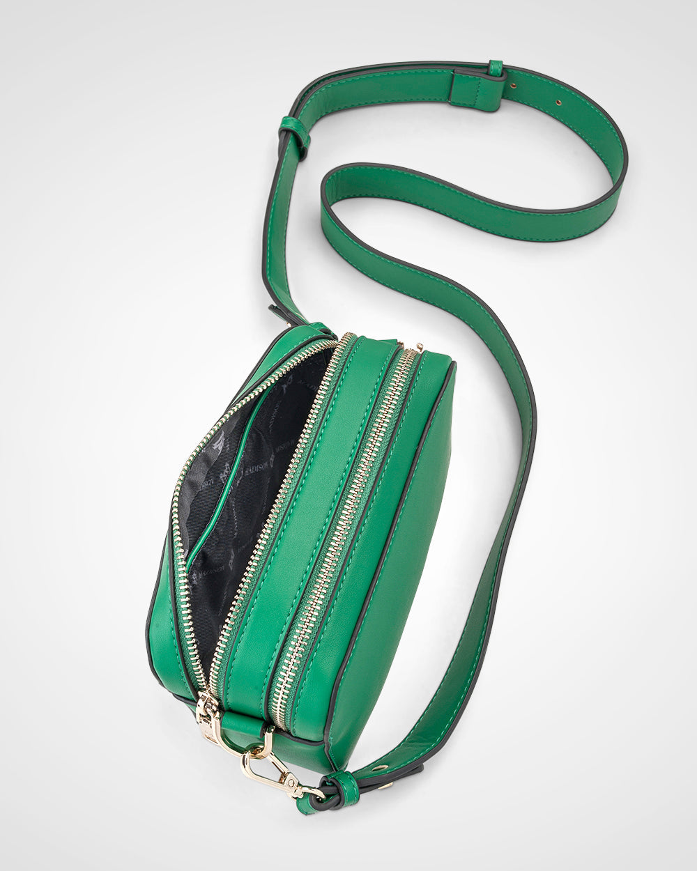 Maddie Double Zip Camera Crossbody Bag + Monogram Bag Strap-Handbags-PEROZ Accessories