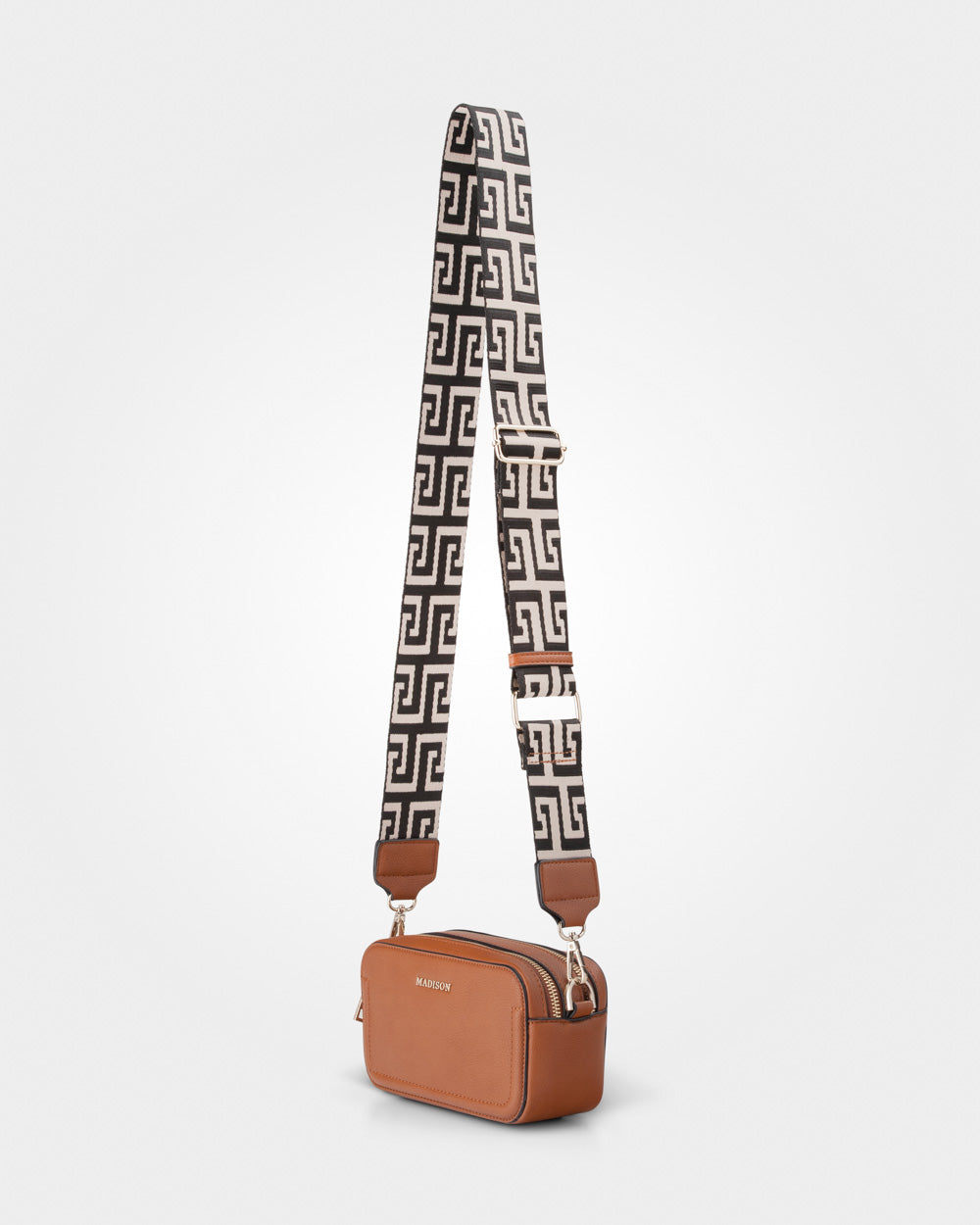 Maddie Double Zip Camera Crossbody Bag + Graphic Bag Strap-PEROZ Accessories