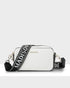 Maddie Double Zip Camera Crossbody Bag + Monogram Stripe Bag Strap-Handbags-PEROZ Accessories