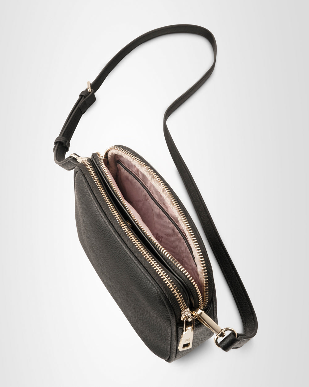 Odette Double Zip Slimline Camera Crossbody Bag + Monogram Bag Strap-Handbags-PEROZ Accessories