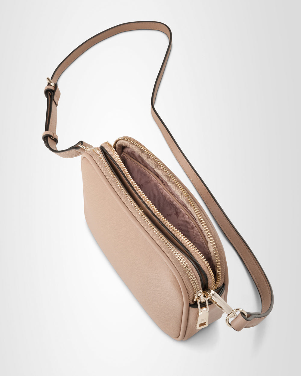 Odette Double Zip Slimline Camera Crossbody Bag + Monogram Bag Strap-PEROZ Accessories