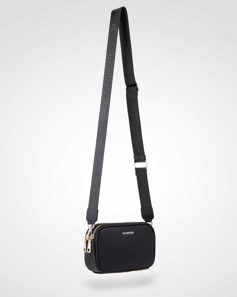 Odette Double Zip Slimline Camera Crossbody Bag + Monogram Bag Strap-Handbags-PEROZ Accessories