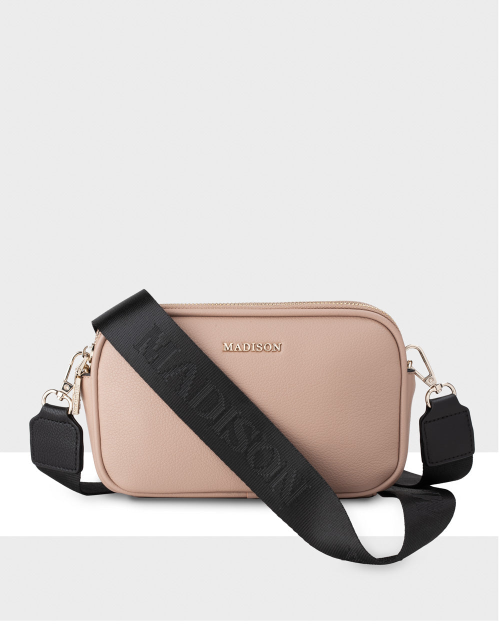 Odette Double Zip Slimline Camera Crossbody Bag + Monogram Bag Strap-PEROZ Accessories