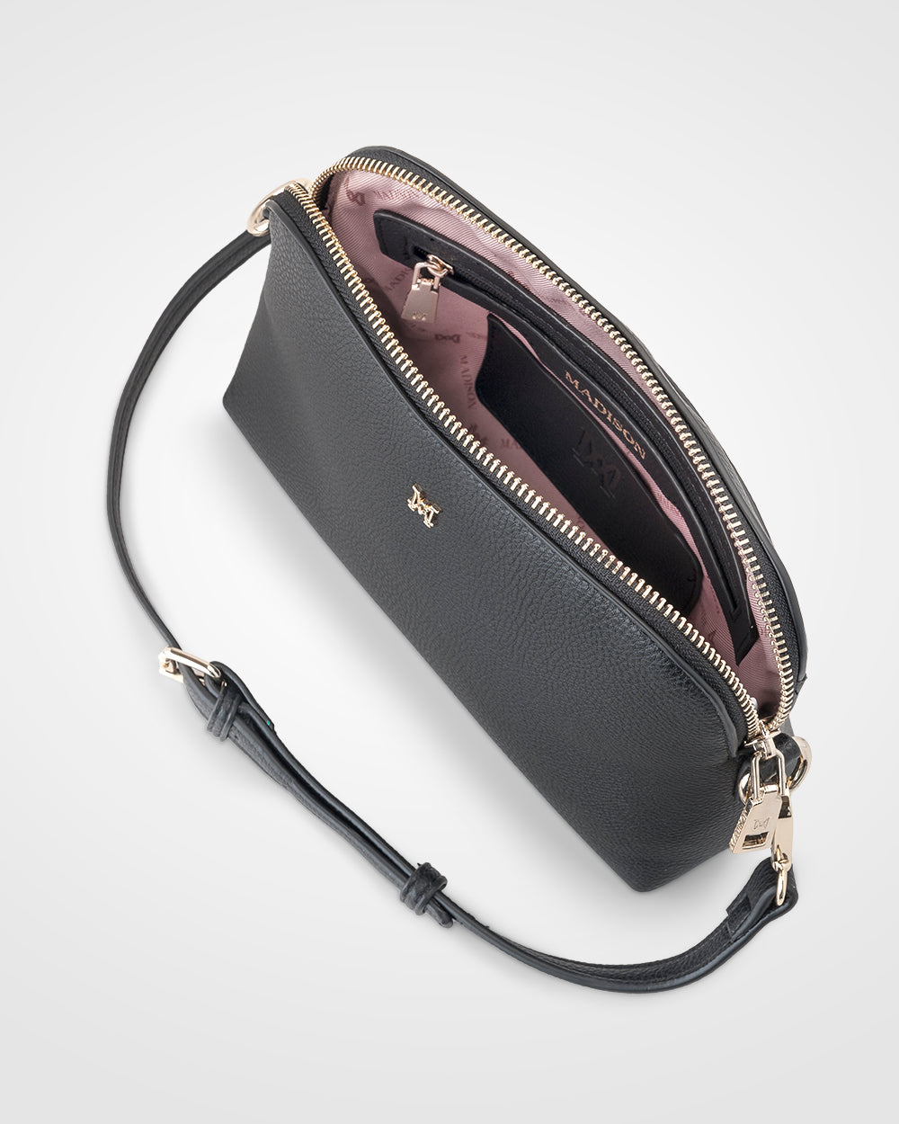 Sophie Curve Top Crossbody Bag + Monogram Bag Strap-Handbags-PEROZ Accessories