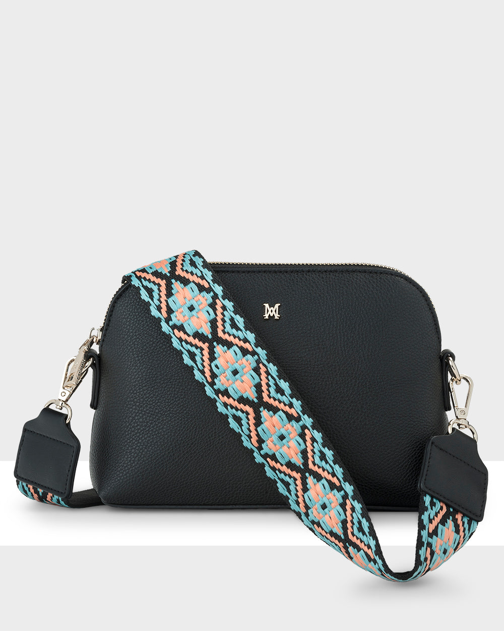 Sophie Curve Top Crossbody Bag + Aztec Bag Strap-Handbags-PEROZ Accessories
