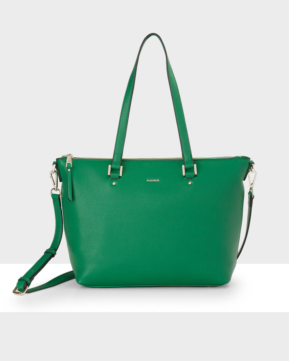 Vivian Medium Zip Top Tote With Crossbody Strap-Handbags-PEROZ Accessories