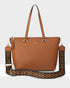 Vivian Medium Zip Top Tote With Aztec Strap-Handbags-PEROZ Accessories