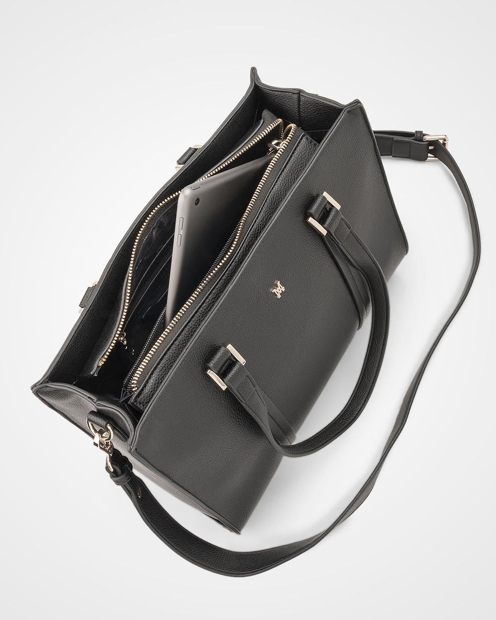 Riley Zip Top Tote + Stripe Bag Strap-Handbags-PEROZ Accessories