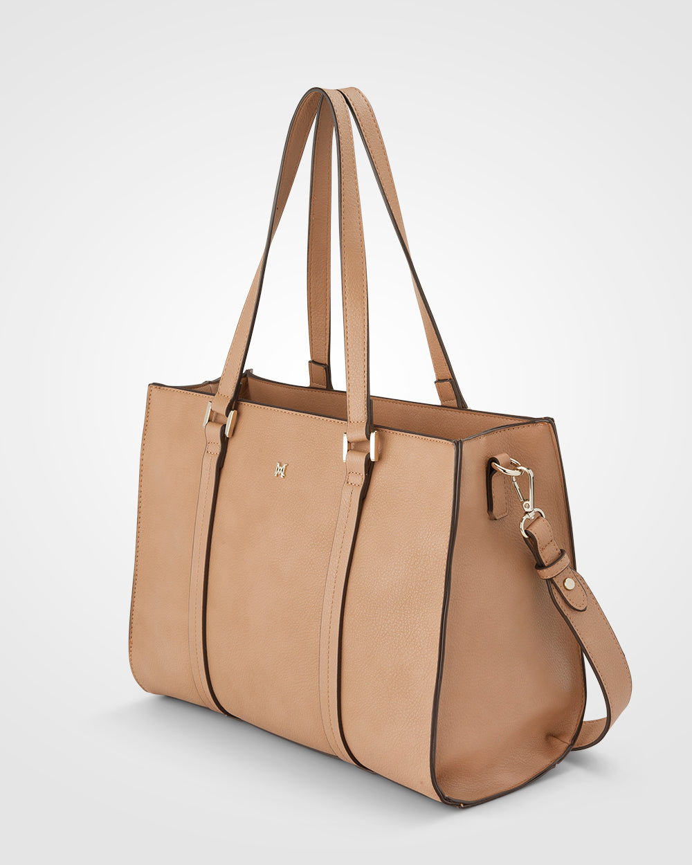 Riley Zip Top Tote + Stripe Bag Strap-Handbags-PEROZ Accessories