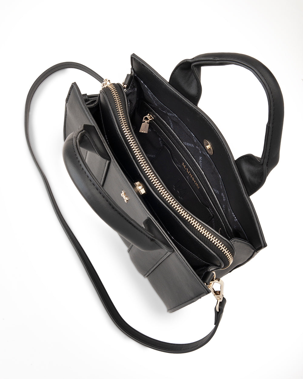 Nova Small Grab Tote With Monogram Strap-Handbags-PEROZ Accessories