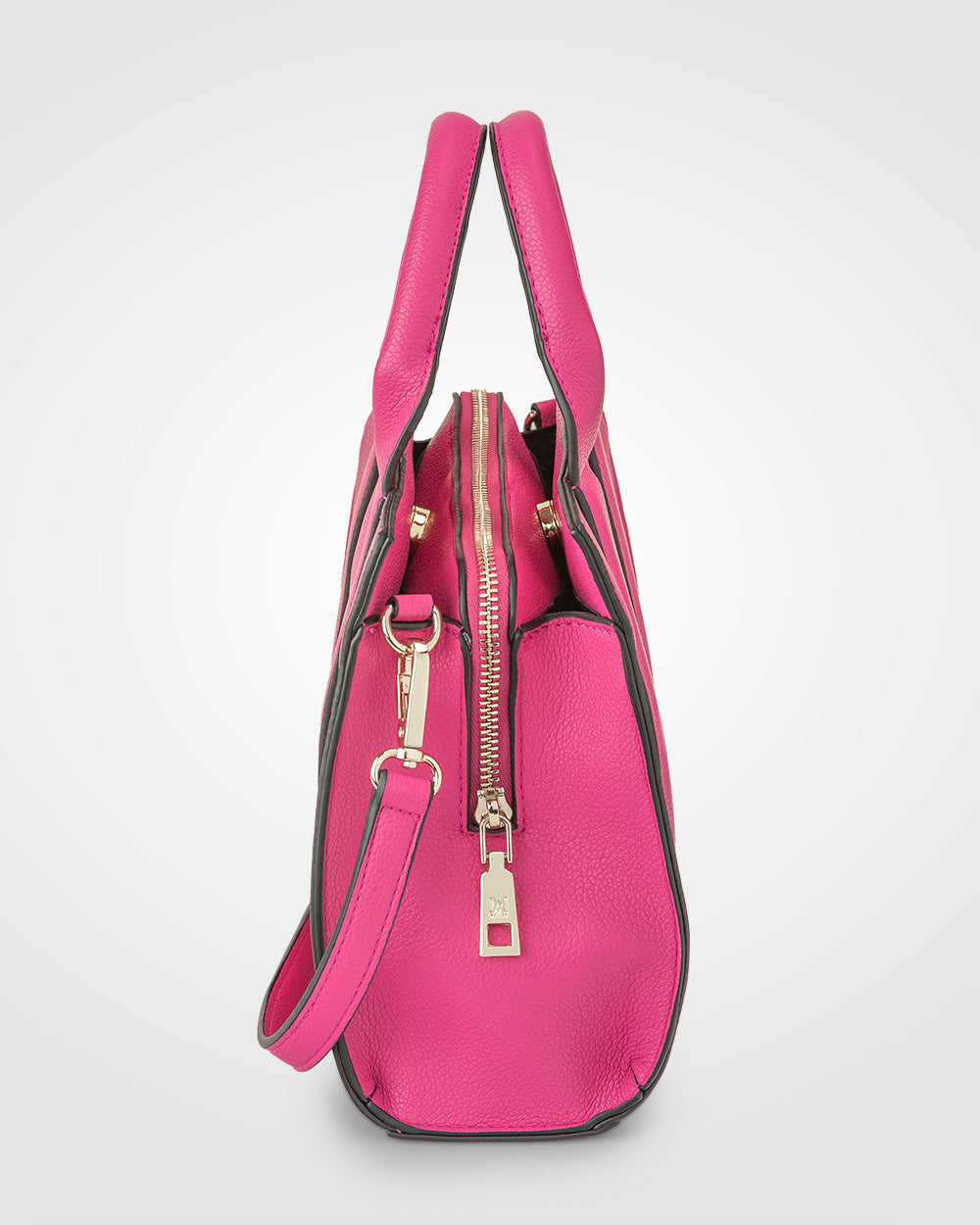 Nova Small Grab Tote With Monogram Stripe Strap-Handbags-PEROZ Accessories