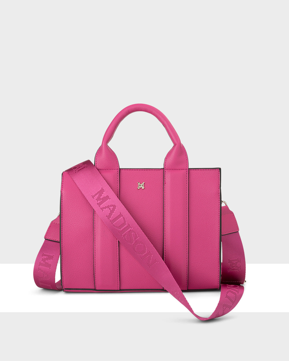 Nova Small Grab Tote With Monogram Strap-Handbags-PEROZ Accessories