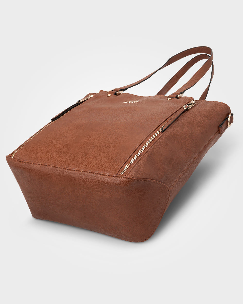 Amelia Large Zip Detail Tote With Crossbody Strap-Handbags-PEROZ Accessories