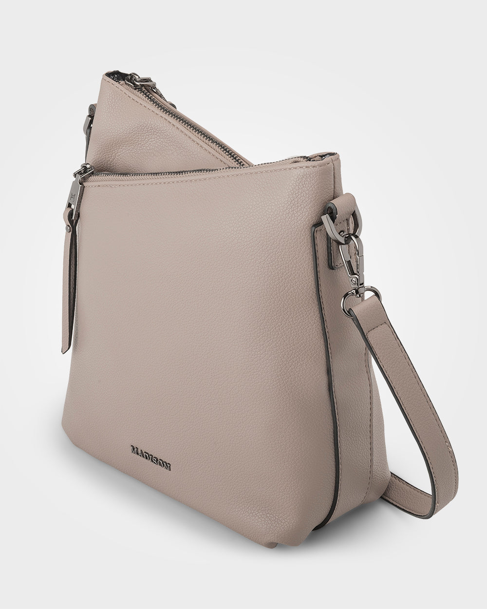 Maya Medium Double Zip Sling Crossbody Bag-Handbags-PEROZ Accessories