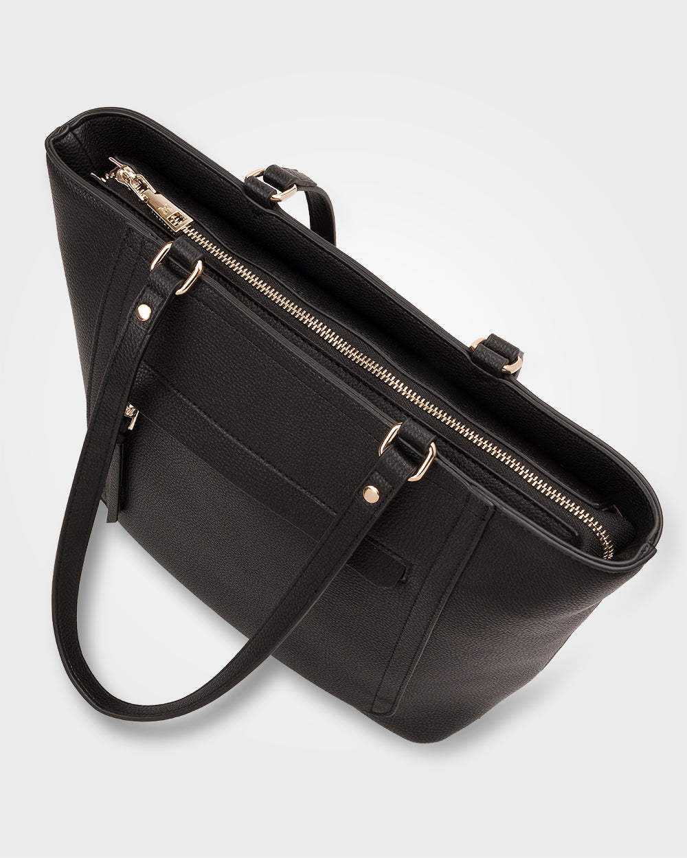 Roxanne Medium Tote With Front Zip Pocket-Handbags-PEROZ Accessories
