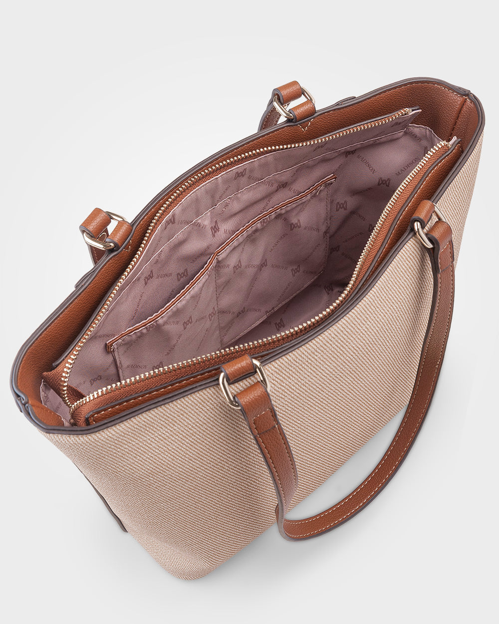 Roxanne Medium Tote With Front Zip Pocket-Handbags-PEROZ Accessories