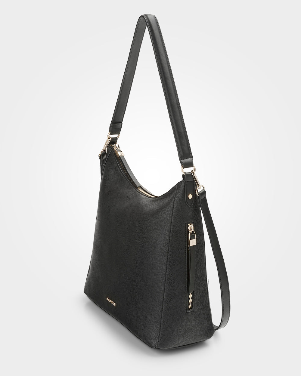 Renata Large Hobo Shoulder Bag With Crossbody Strap-Handbags-PEROZ Accessories