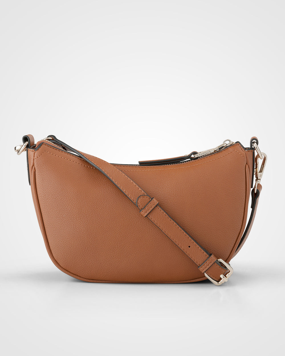 Layla Zip Top Curved Crossbody With Aztec Strap-Handbags-PEROZ Accessories