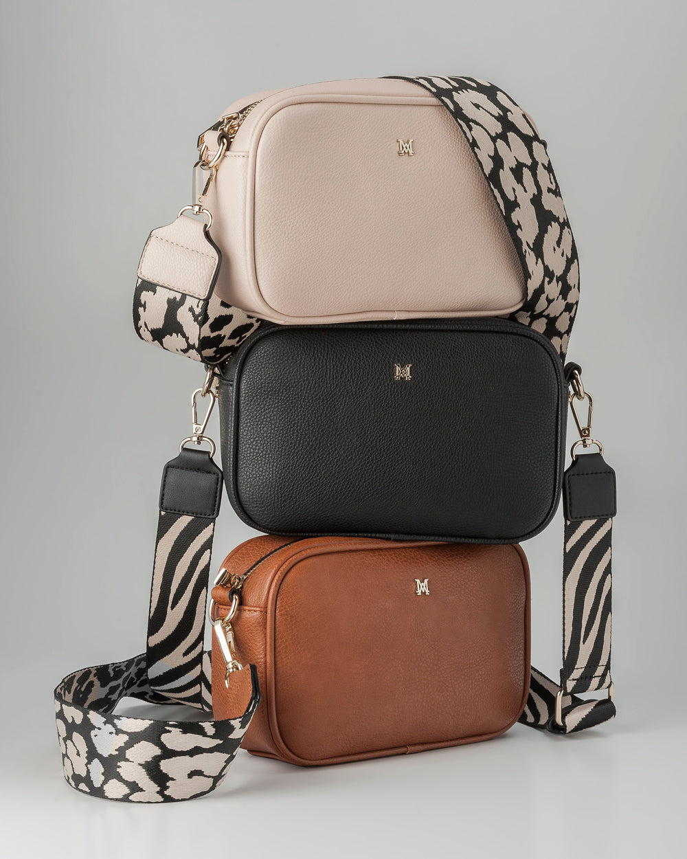 Monica Camera Crossbody Bag + Leopard Bag Strap-Camera Bags-PEROZ Accessories