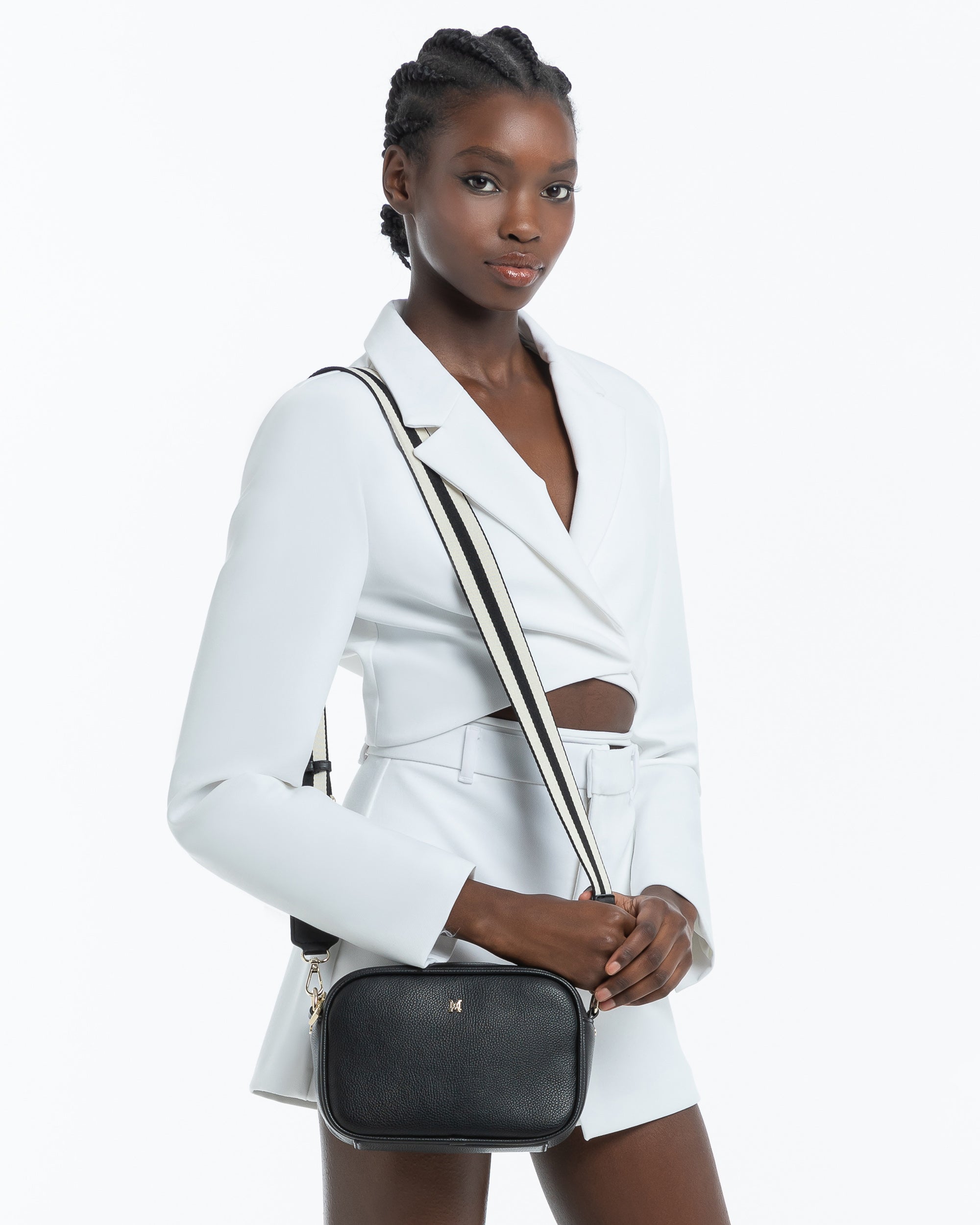 Monica Camera Crossbody Bag + Stripe Bag Strap-PEROZ Accessories