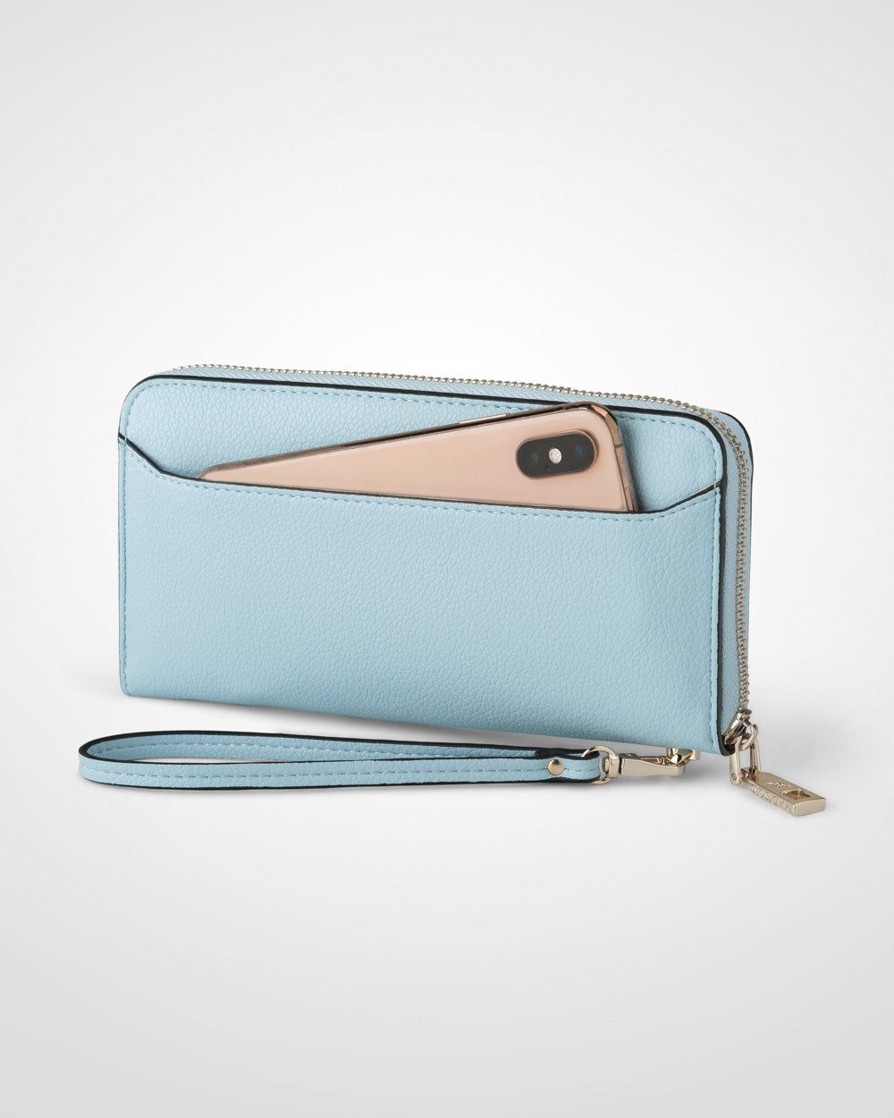 Harlow Zip Around Clutch Wallet With Detachable Wrist Strap-PEROZ Accessories