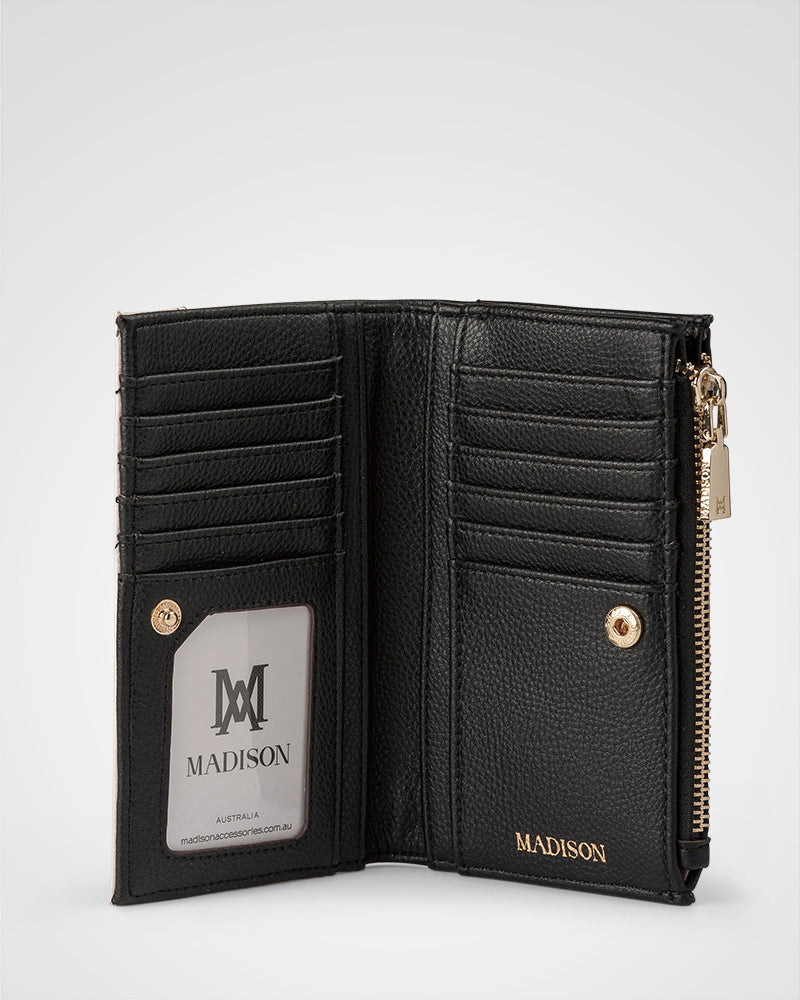 Lexi Medium Bi-Fold Zip Wallet-PEROZ Accessories