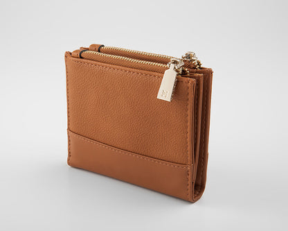 Arabella Small Double Zip Pocket Wallet-PEROZ Accessories