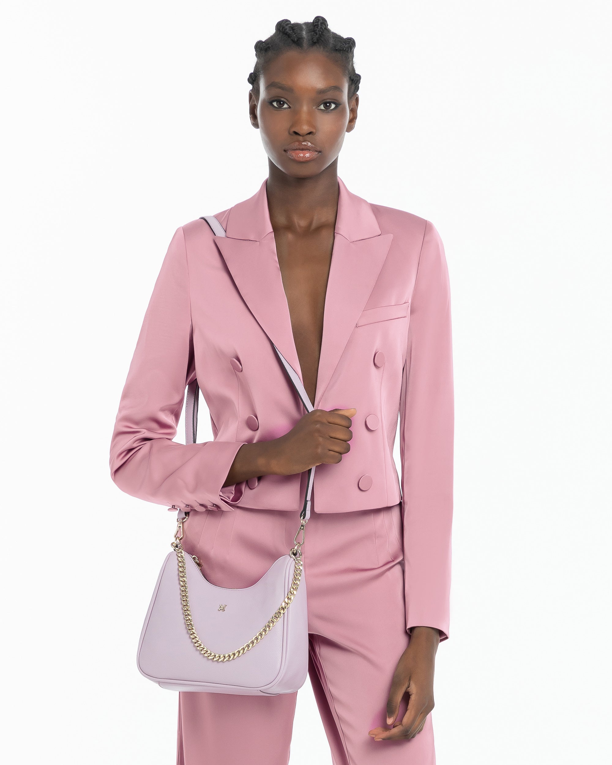 Olivia Crescent Hobo Crossbody With Chain Strap-Handbags-PEROZ Accessories