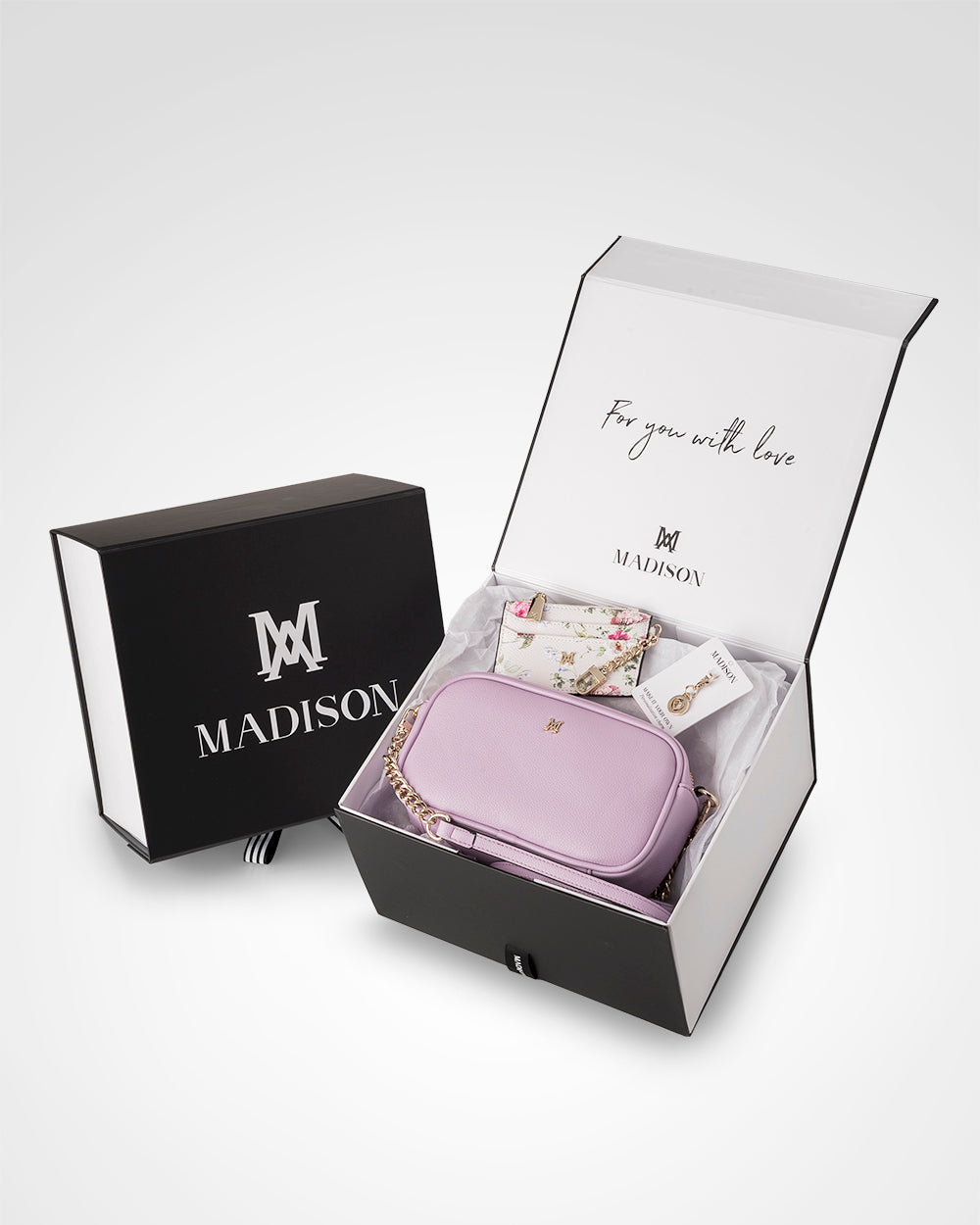 Mini Monica 3 Piece Giftbox - Handbag, Cardholder & Personalisation Charm-PEROZ Accessories