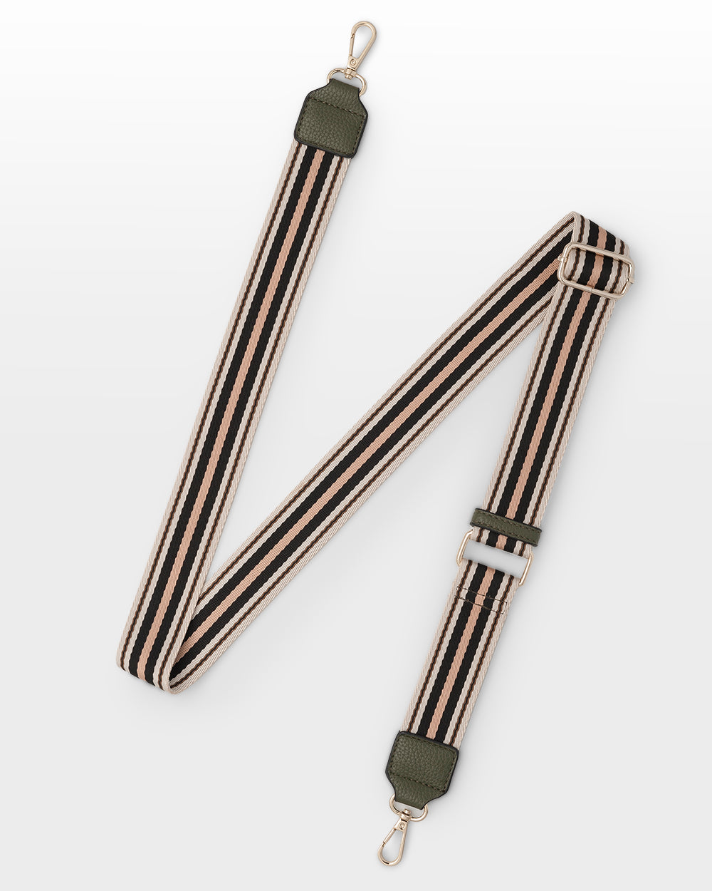 Simone Crescent Zip Top Small Crossbody Bag + Stripe Bag Strap-Handbags-PEROZ Accessories