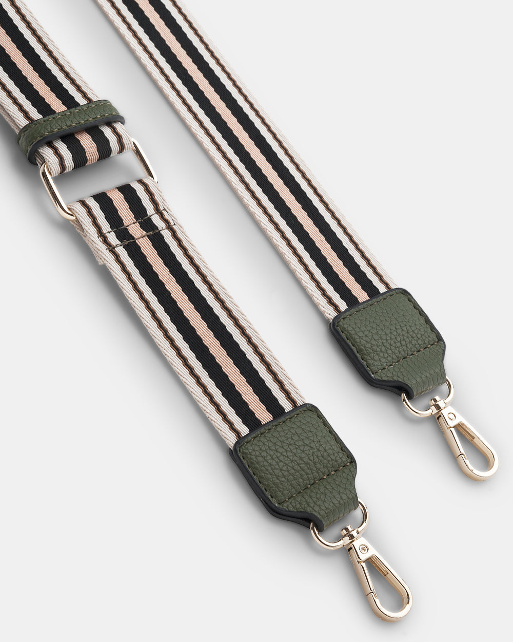 Simone Crescent Zip Top Small Crossbody Bag + Stripe Bag Strap-Handbags-PEROZ Accessories