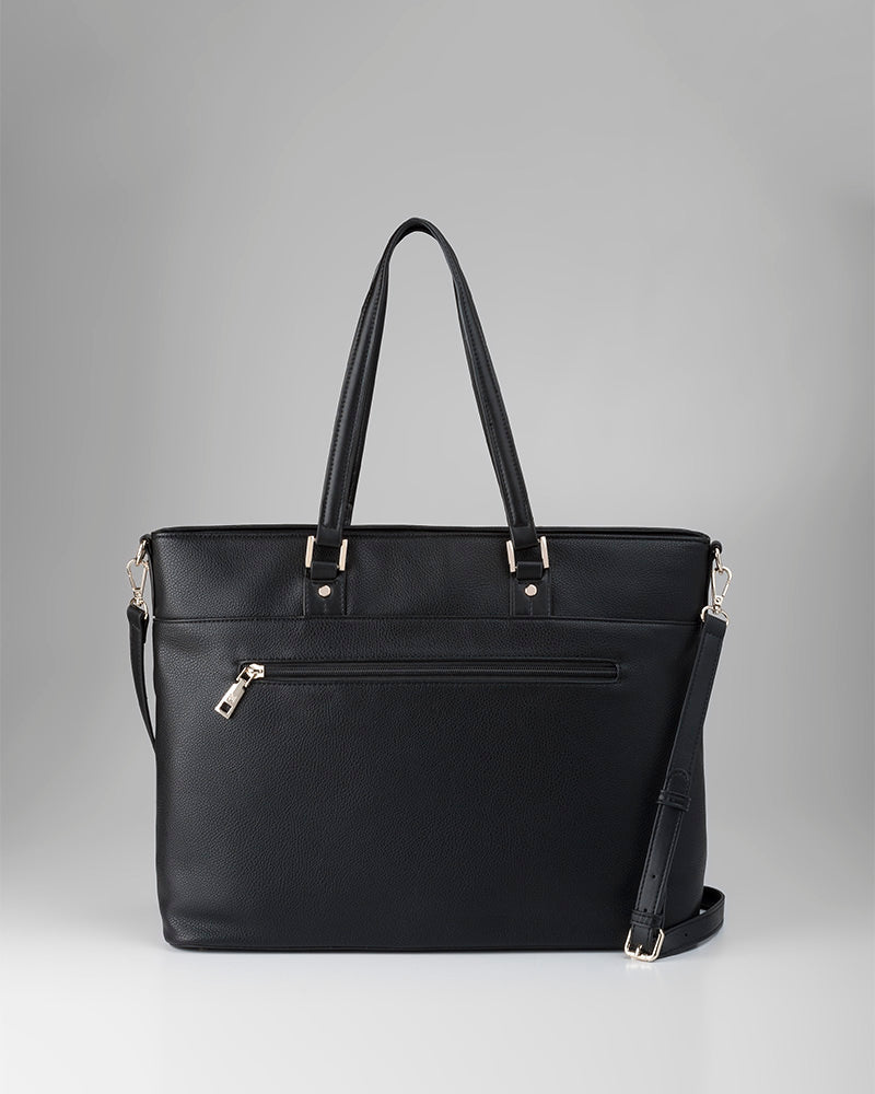 Trish Laptop Tote Work Bag With Crossbody Strap-Handbags-PEROZ Accessories