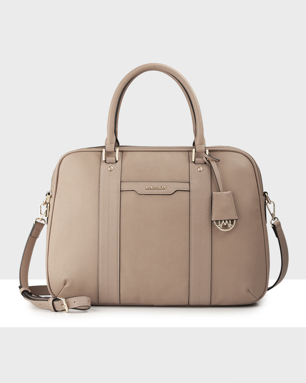 Trudi Double Zip Top Laptop Bag With Crossbody Strap-PEROZ Accessories
