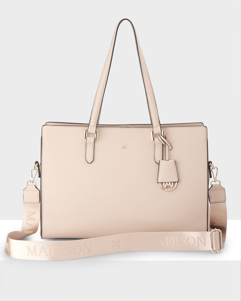 Sheree Laptop Tote Work Bag With Crossbody Strap-Handbags-PEROZ Accessories