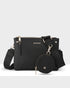 Charlotte Double Zip Crossbody Bag + Utility Bag Strap-Handbags-PEROZ Accessories