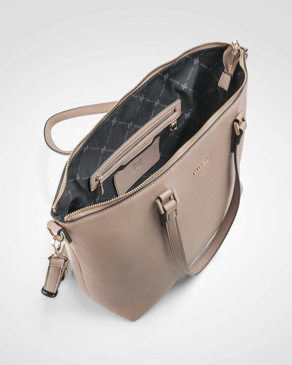 Inga Large Zip Top Tote Bag With Laptop Pocket-Handbags-PEROZ Accessories