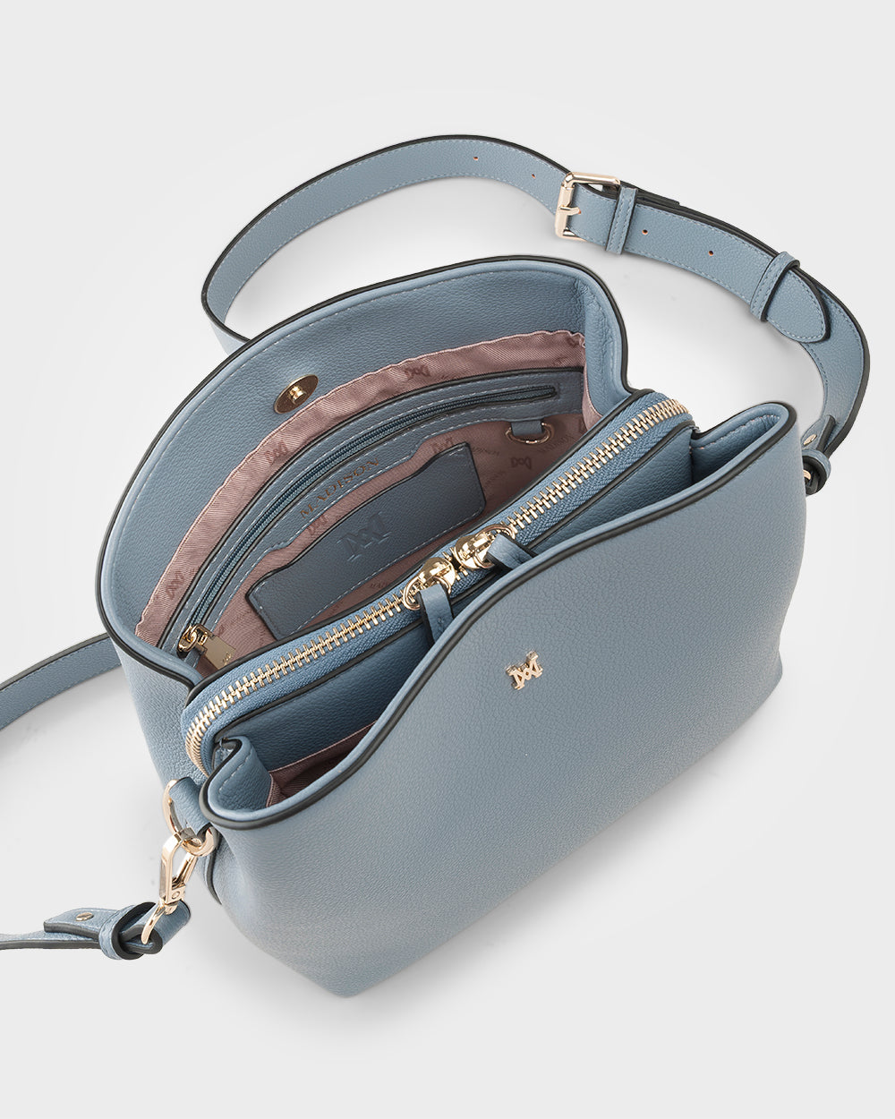 Danni Small 3 Compartment Bucket Crossbody Bag-Handbags-PEROZ Accessories