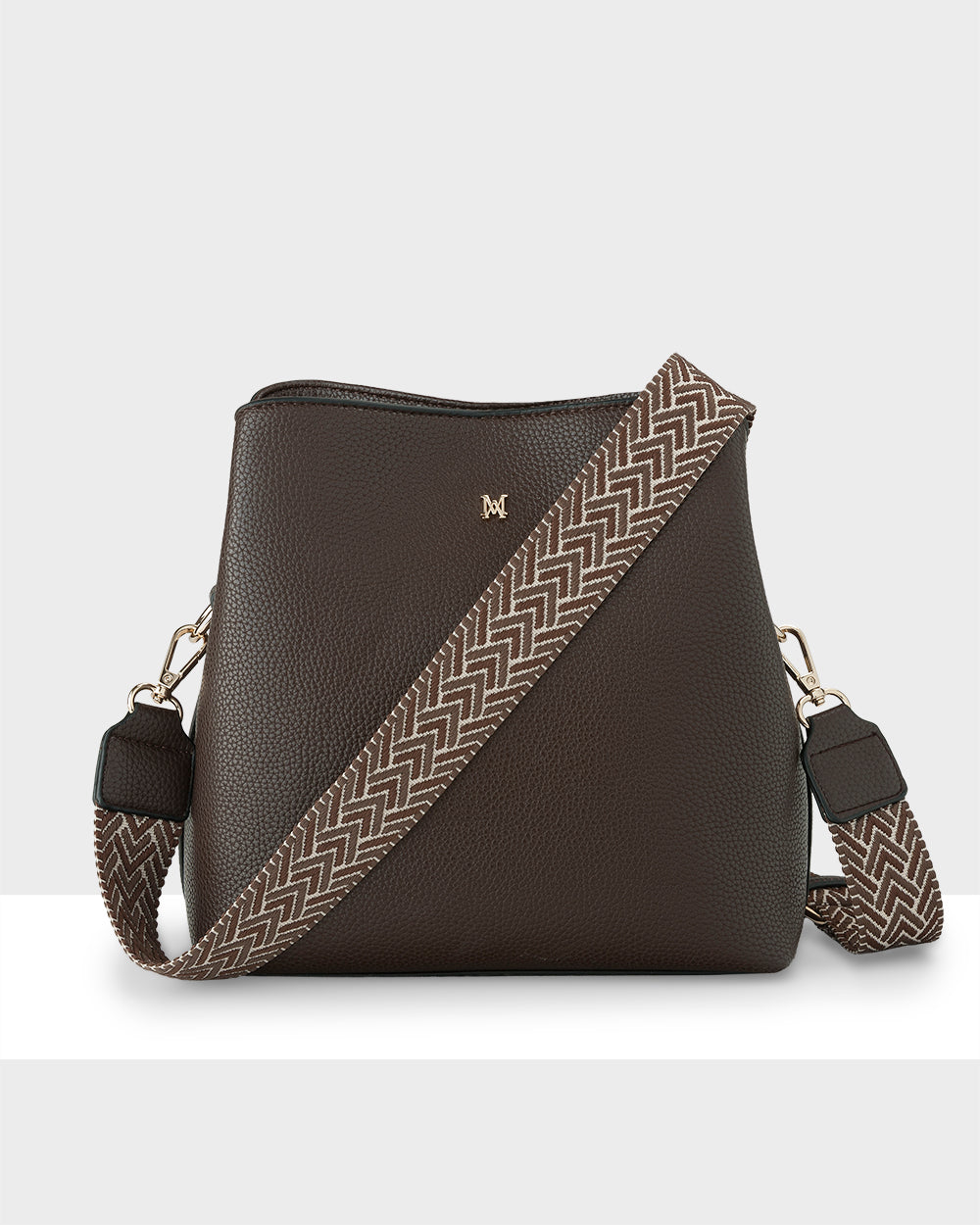 Joanie 3 Compartment Crossbody Bucket Bag-Crossbody Bags-PEROZ Accessories