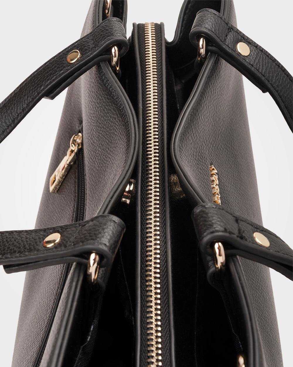 Katherine Medium Satchel With 3 Compartments & Crossbody Strap-Handbags-PEROZ Accessories