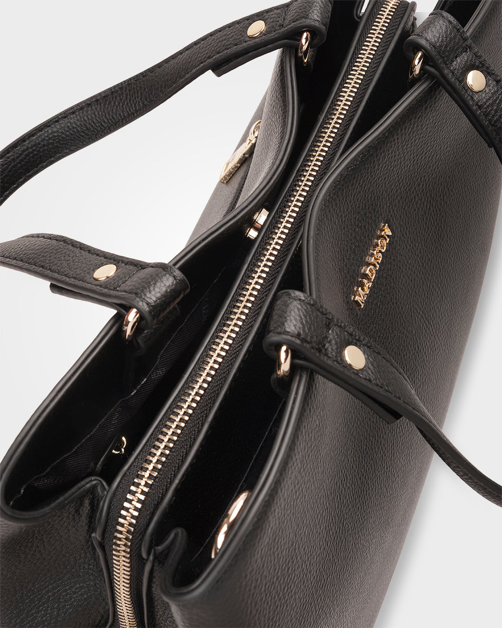 Katherine Medium Satchel With 3 Compartments & Crossbody Strap-Handbags-PEROZ Accessories