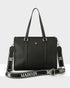 Riley Zip Top Tote + Monogram Stripe Bag Strap-Handbags-PEROZ Accessories