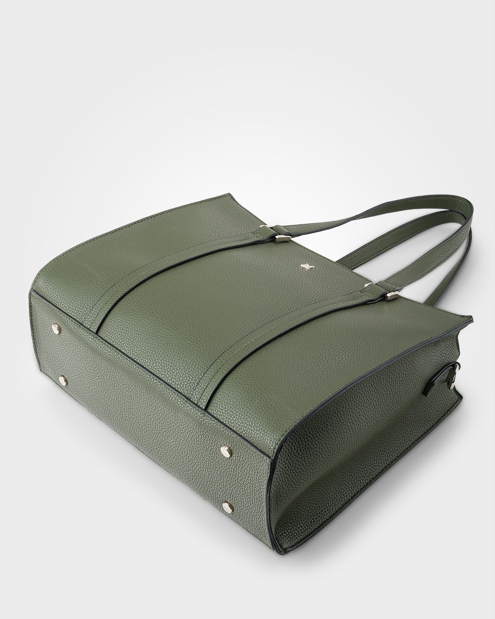 Riley Zip Top Rectangular Tote With Crossbody Strap-Handbags-PEROZ Accessories