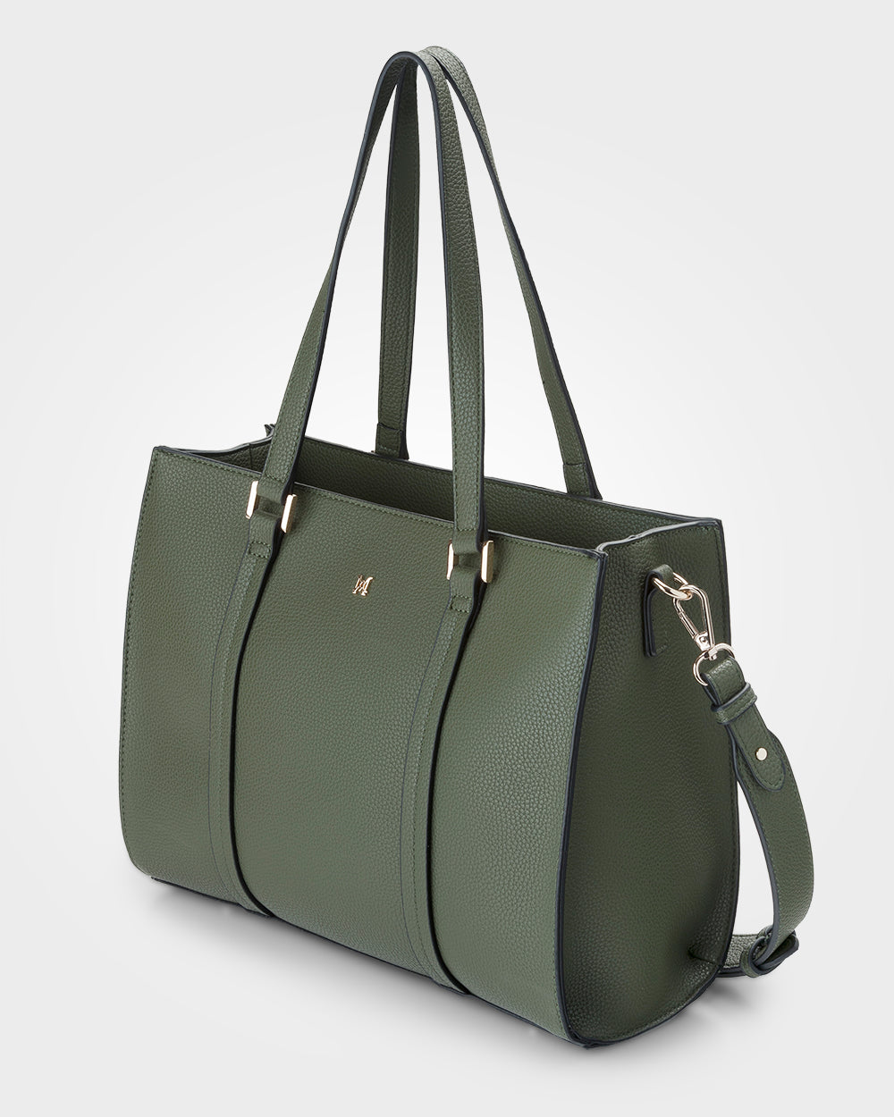 Riley Zip Top Rectangular Tote With Crossbody Strap-Handbags-PEROZ Accessories