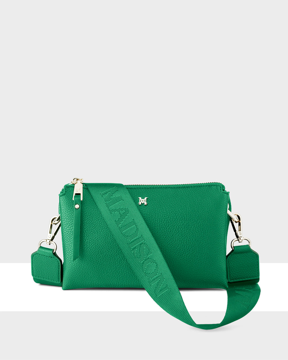 Josie Small 3 Compartment Crossbody Bag With Monogram Strap-Handbags-PEROZ Accessories