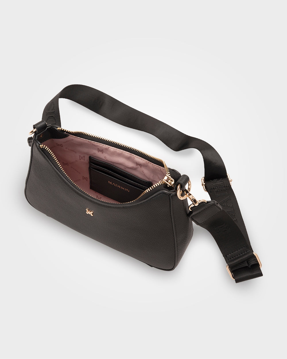 Jo Convertible Small Hobo Shoulder Bag With Monogram Crossbody Strap-Handbags-PEROZ Accessories