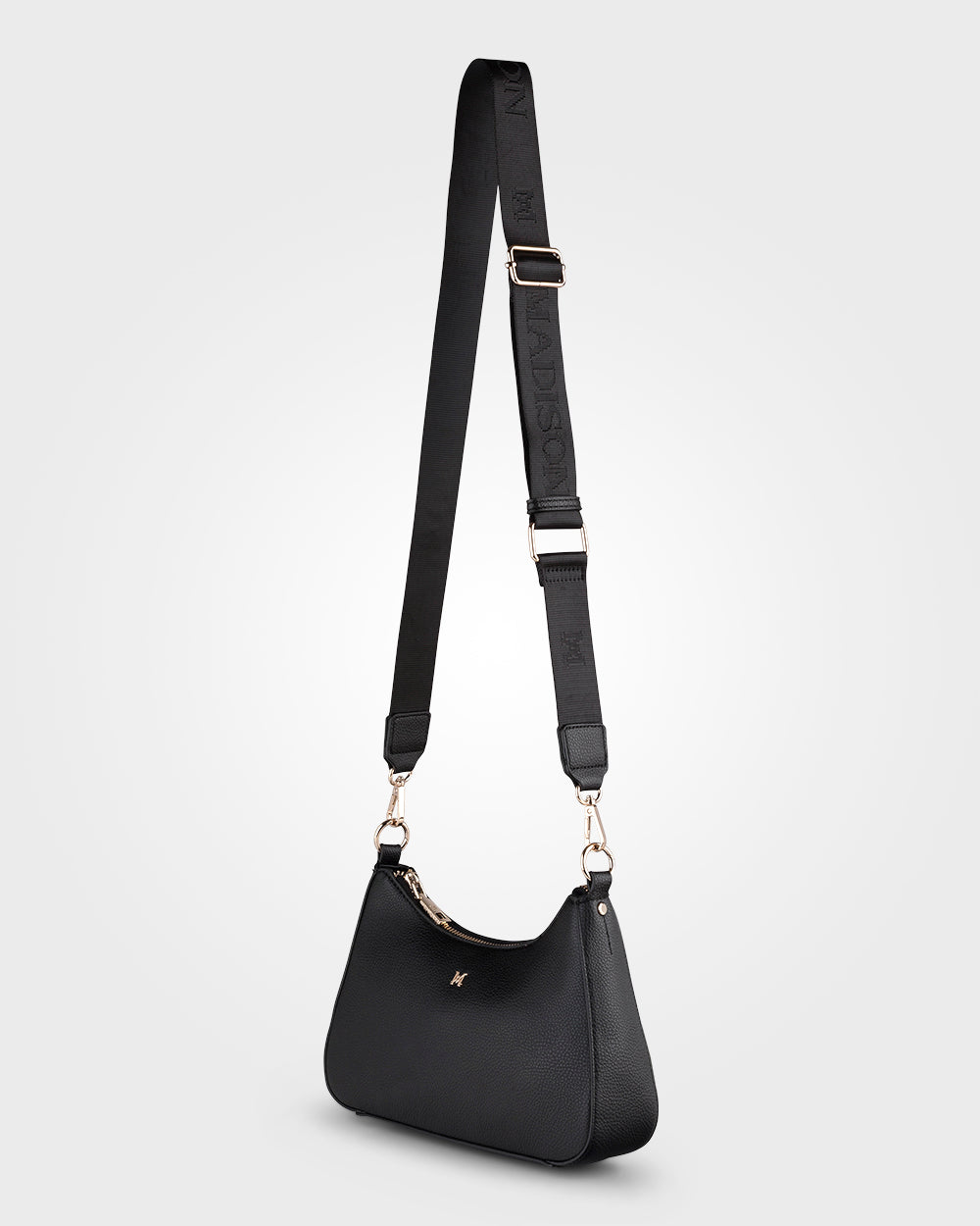 Jo Convertible Small Hobo Shoulder Bag With Monogram Crossbody Strap-Handbags-PEROZ Accessories