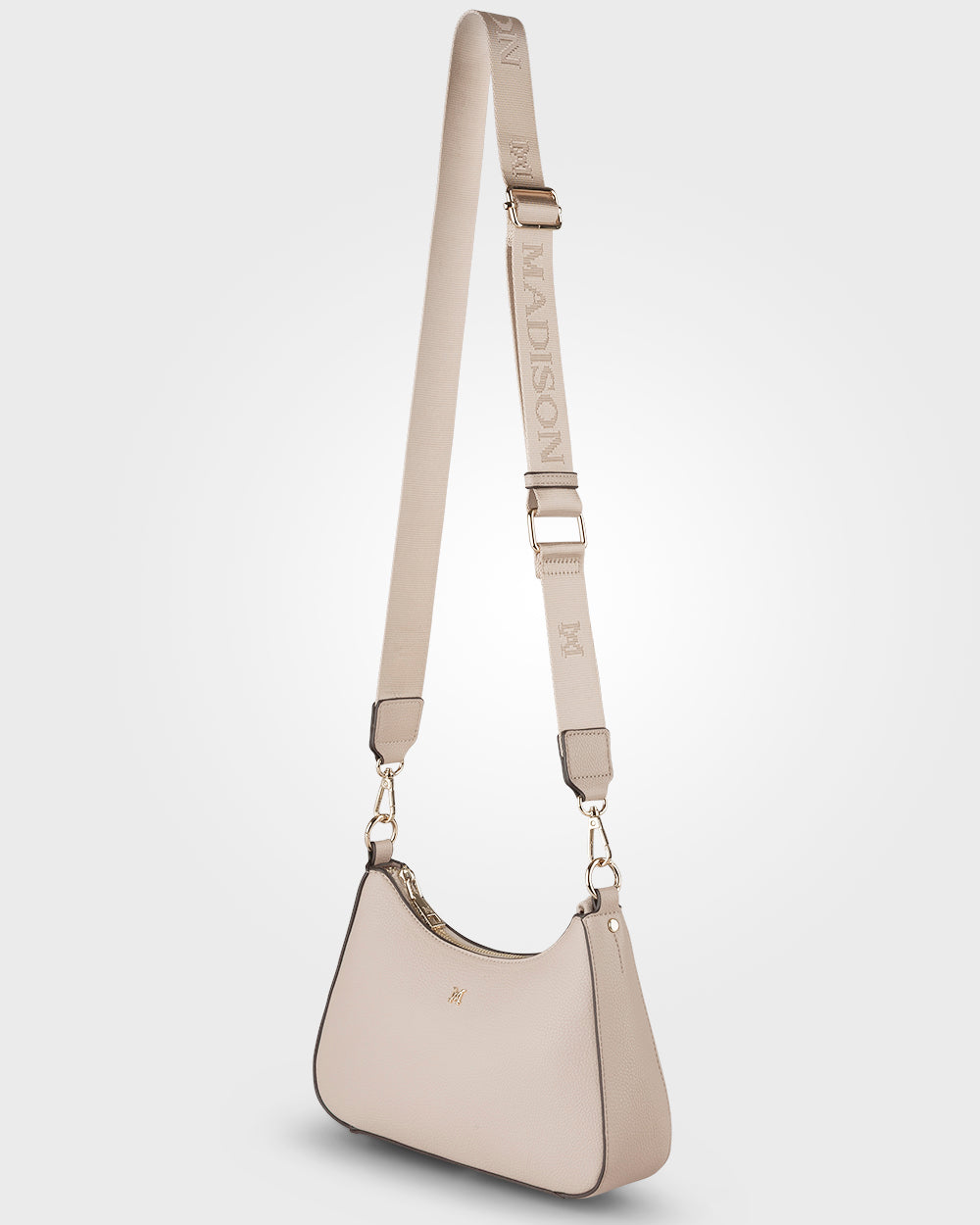 Jo Convertible Small Hobo Shoulder Bag With Monogram Crossbody Strap-Handbags-PEROZ Accessories