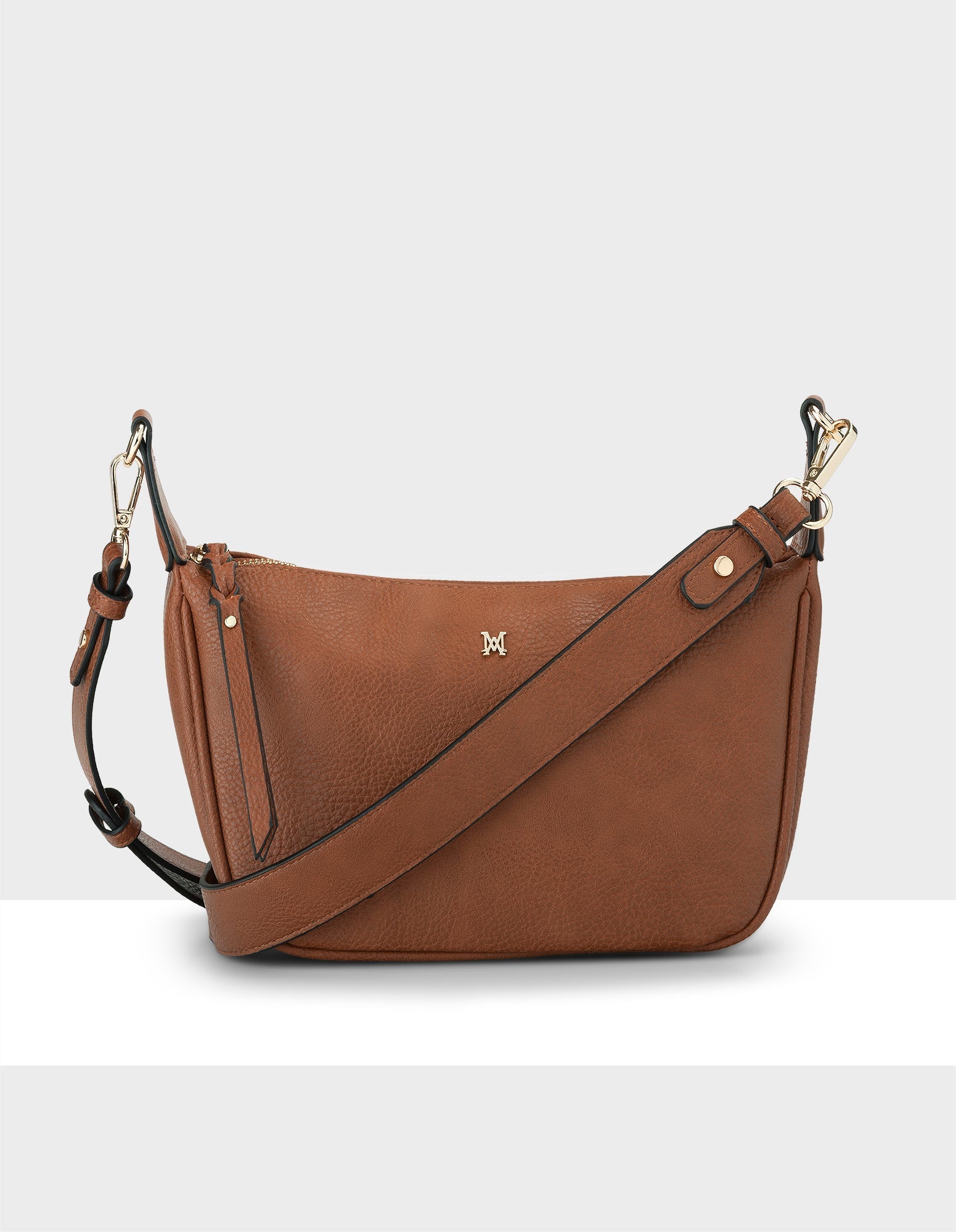 Ella Zip Top Crossbody Bag With Plait Zip Puller Detail-Handbags-PEROZ Accessories