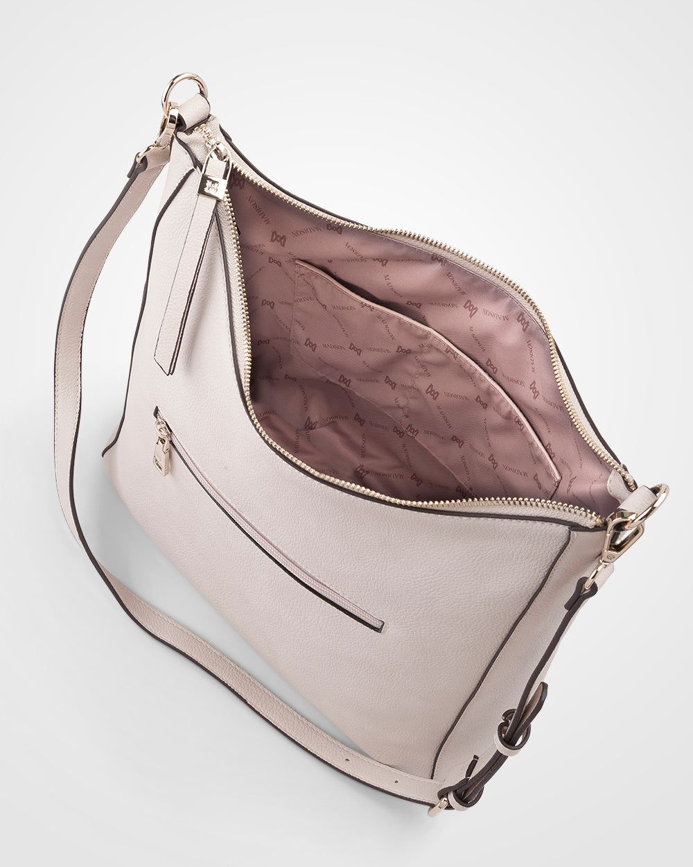 Renata Large Hobo Shoulder Bag With Crossbody Strap-Handbags-PEROZ Accessories